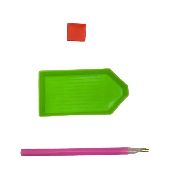 Sunset Beach DIY Diamond Painting Kit Orange and Yellow Size 30x30cm - Picture 5 of 7